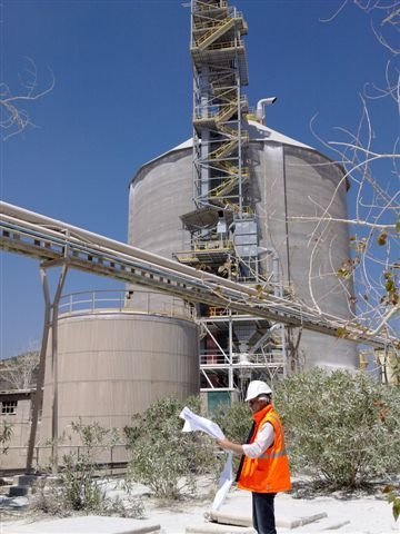 replanteo de precision cinta transportadora de silo a nave de clinker